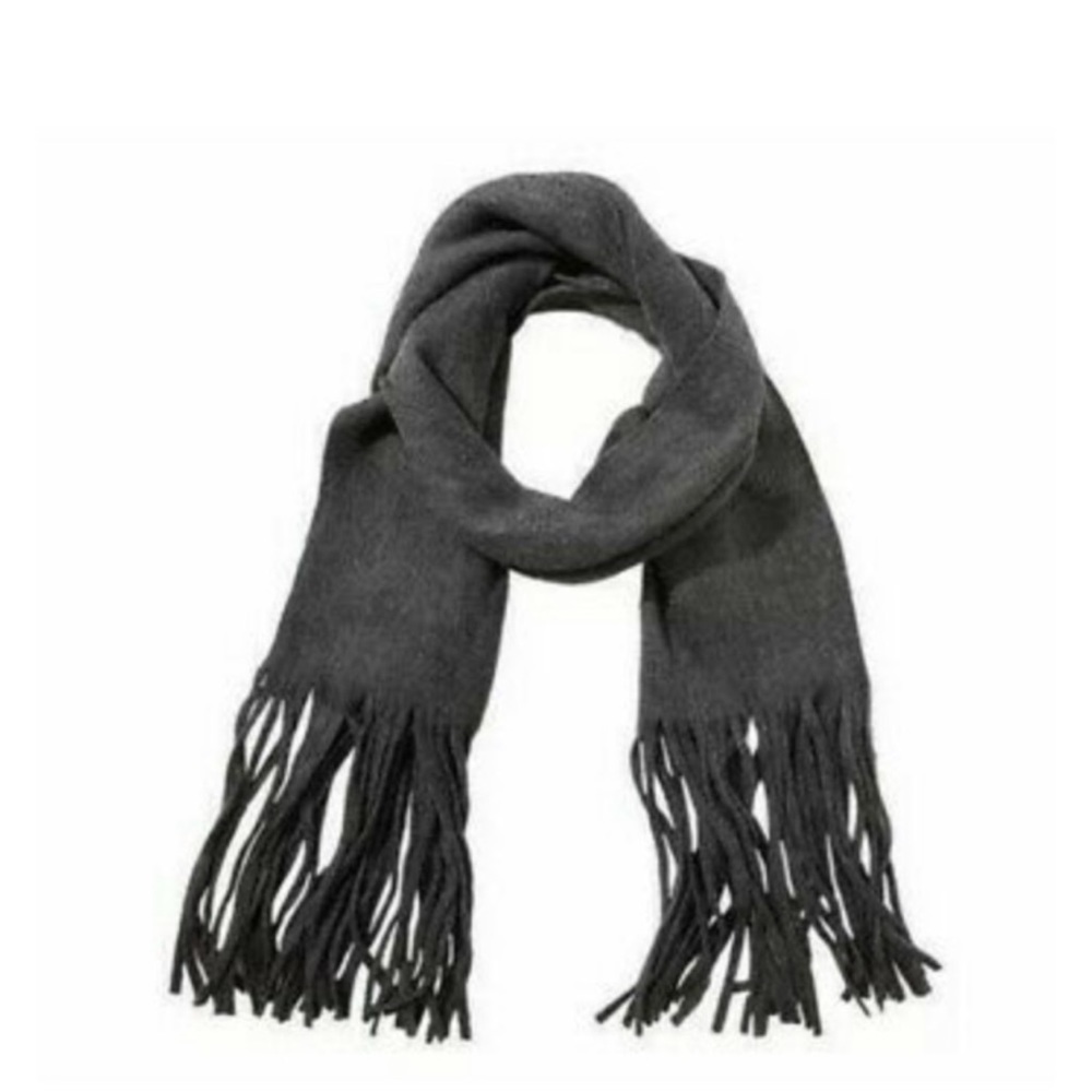 Lucky Brand Gray Scarf with Fringe NWT
